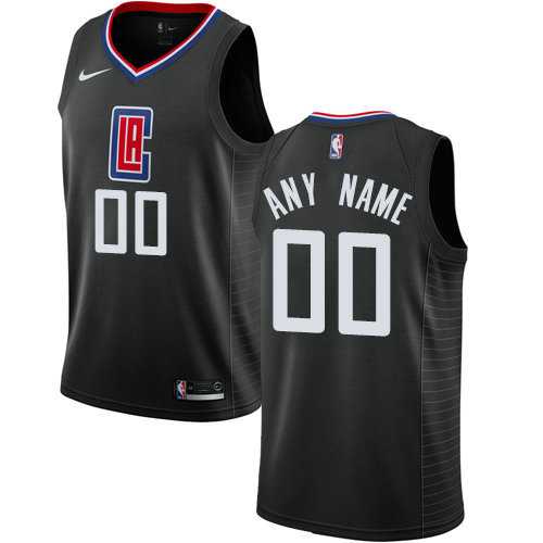 Men & Youth Customized Los Angeles Clippers Swingman Black Alternate Nike Statement Edition Jersey